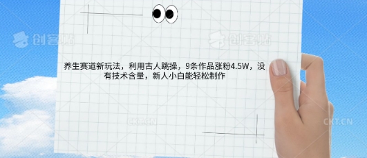 AI养生赛道新玩法，10条作品涨粉5.2W，操作简单，新人小白能轻松制作-鑫锐轻创终点站