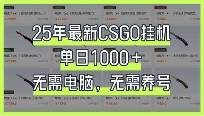 （14178期）25年最新CSGO挂机系统，单日1000+，无需电脑，无需养号，0基础可上手-鑫锐轻创终点站