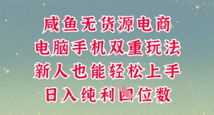 咸鱼无货源电商，多种运营方式，带你从零到一拿结果，可做代运营，也可软件一键发布【揭秘】-鑫锐轻创终点站