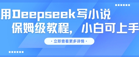用Deepseek写小说，保姆级教程，小白可实操-鑫锐轻创终点站