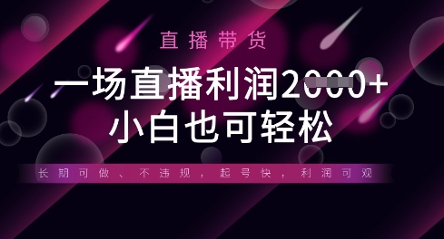 半无人直播带货,一场利润数张,适合所有平台玩法,小白也可轻松-鑫锐轻创终点站