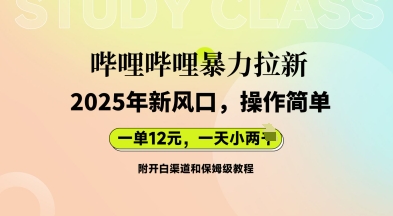 哔哩哔哩暴力拉新：2025年新风口，一单12元，一天数张(附开白渠道和保姆级教程)-鑫锐轻创终点站